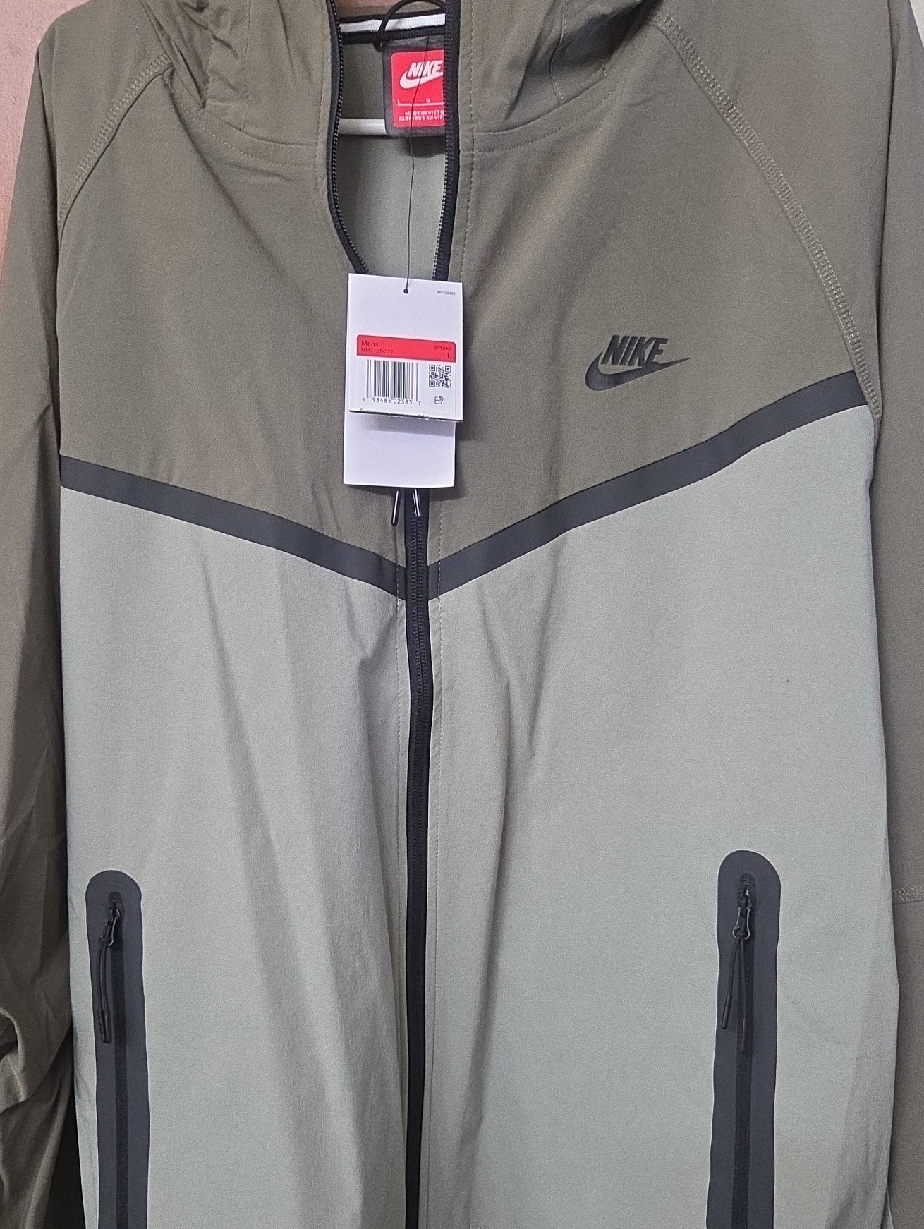 Nike Olive Green And Black Nike Tech Jacket